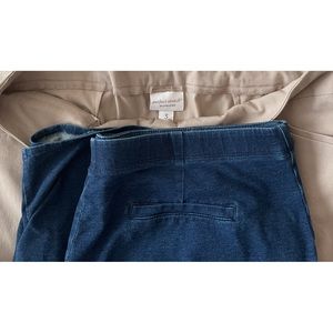 Jjill denim shorts size XL and Chicos size 2 beige crop